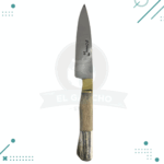 Cuchillo asado 12 cm c/asta y madera + Funda Cuero - Imagen 3
