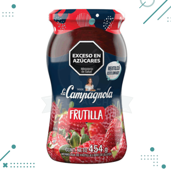 Mermelada La Campagnola Frutilla, envase de vidrio (454gr.)