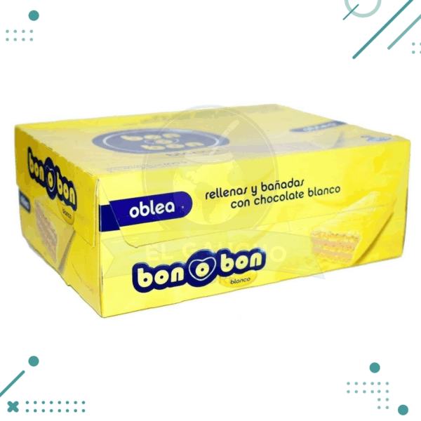 Oblea Bon O Bon Chocolate BLANCO Arcor 30g X20 Unidades (600gr)