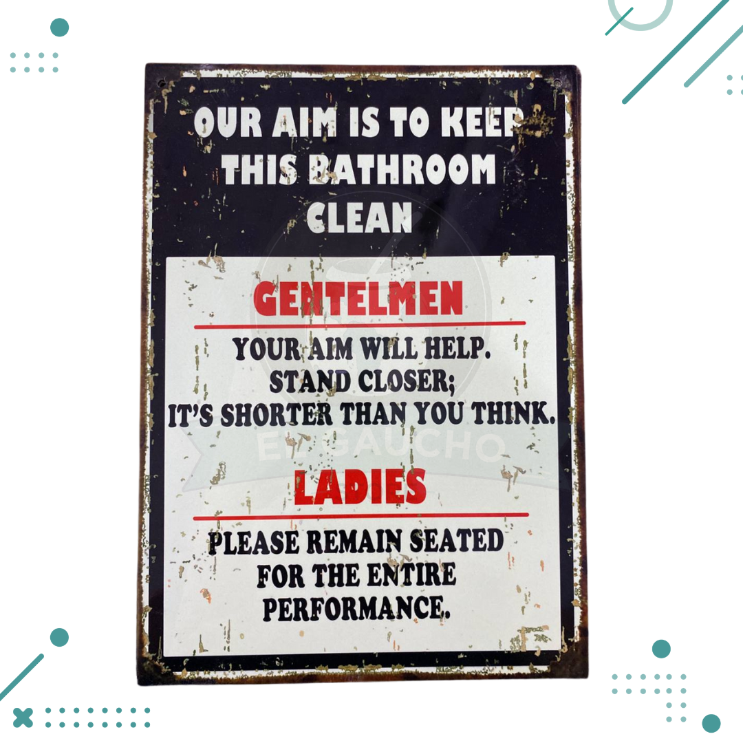 Diseno-sin-titulo-2024-01-31T150552.278.png Cartel Chapa BATHROOM 20×28 cm - Imagen 1