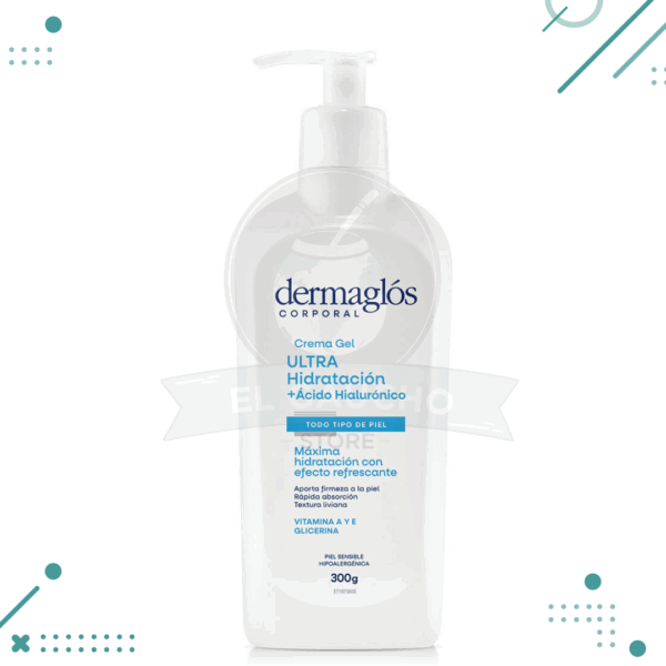 Crema Dermaglos Gel Corporal Ultra Hidratación + Ácido Hialurónico 300g