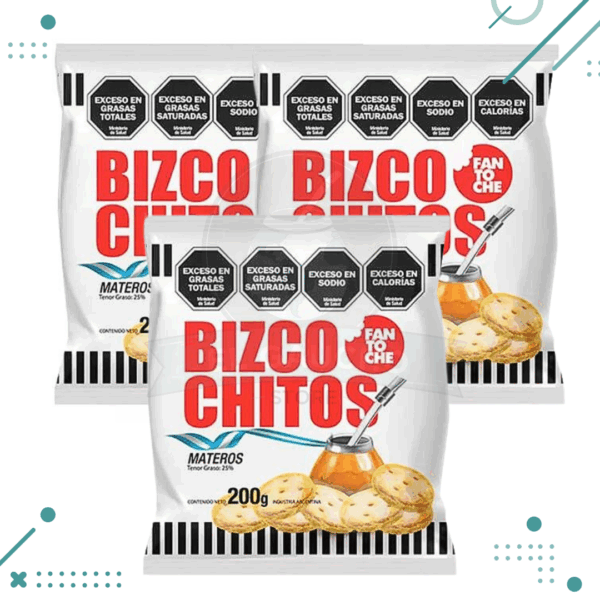Bizcochitos Materos de Grasa Fantoche 200g (3 unidades) (600g)