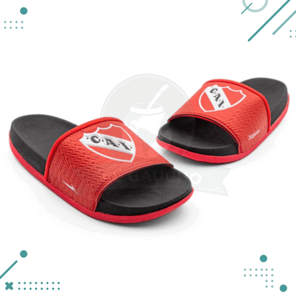 Bagunza Ojotas Chancletas Sandalias, Modelo C.A.I Independiente, Color Rojo.