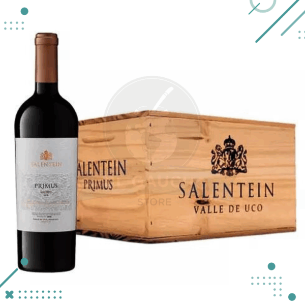 Vino SALENTEIN, PR1MUS, MALBEC 750ml x 6 Unidades + CAJA MADERA Regalo