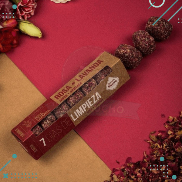 Pastillas de Carbon, 7 Días Limpieza Rosa-Lavanda (7 unidades)