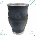 Mate Calabaza Copita Cuerina, Base de Aluminio, Color NEGRO - Imagen 4