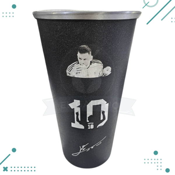 Vaso Cónico Grabado Aluminio MESSI