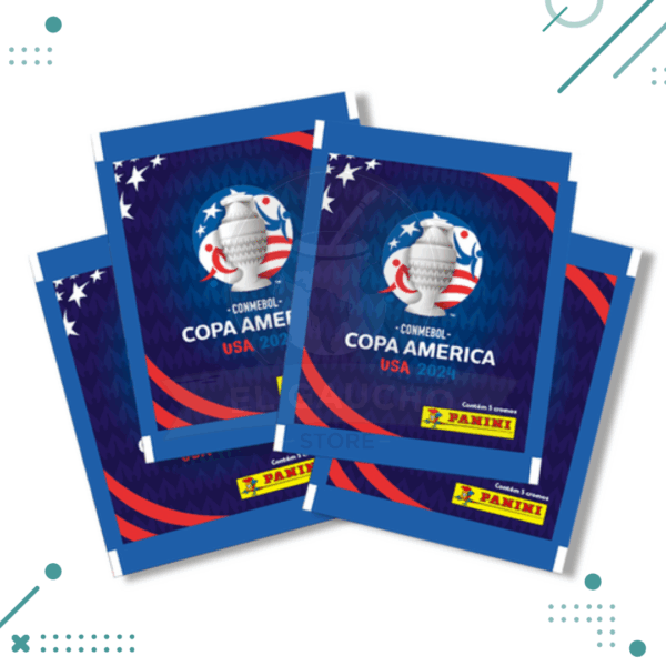 Figuritas COPA AMERICA USA 2024 (pack de 5 Sobres con 5 figuritas cada sobre)
