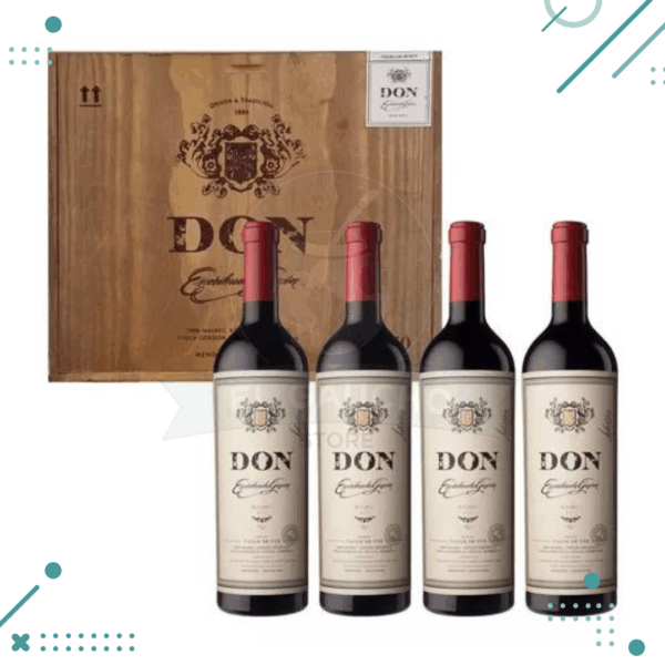 Vino DON Escorihuela Gascon Malbec x 4 Botellas 750ml + Caja Madera Regalo