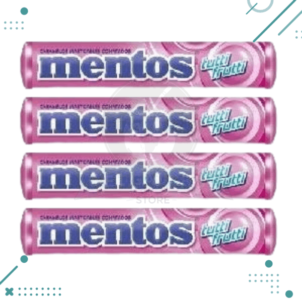 Caramelos Mentos Tutti Frutti 29gr x4un (116g)