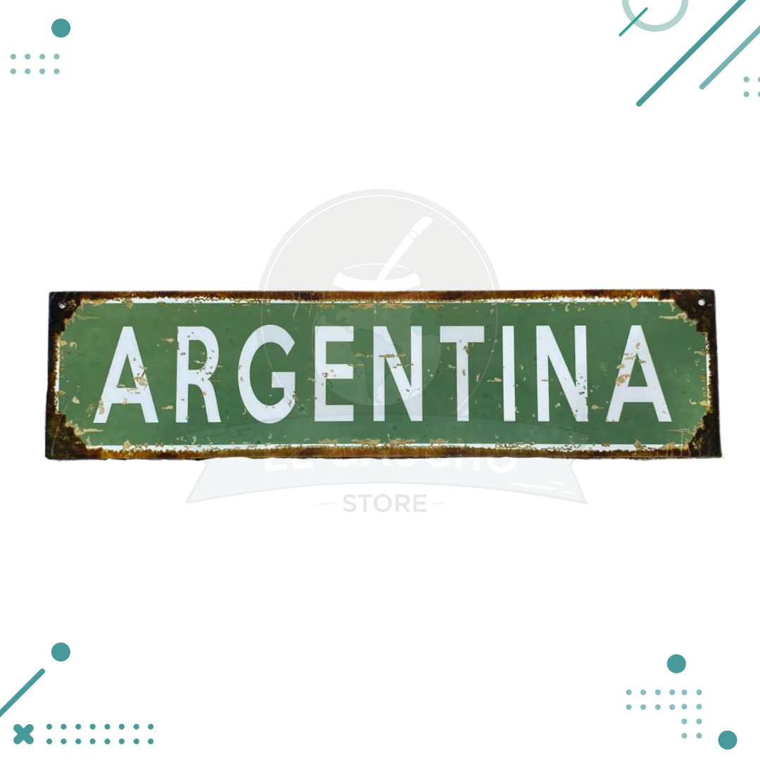 Diseno-sin-titulo-2024-07-24T144258.122.png Cartel Chapa Argentina 10x 40 cm - Imagen 1