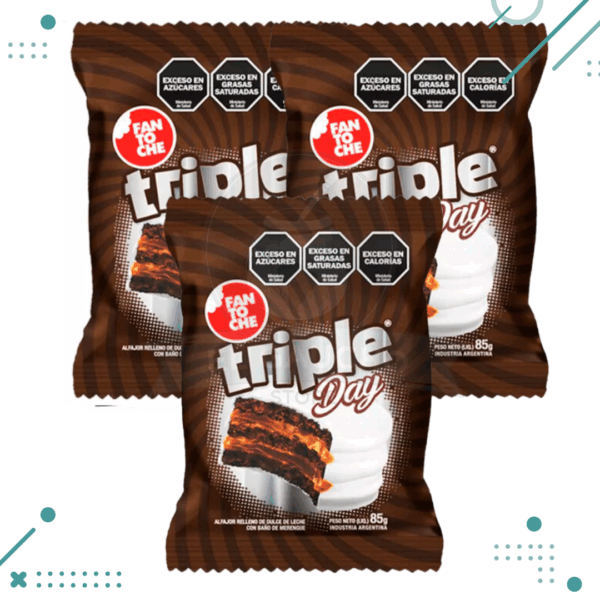 Alfajor Fantoche Triple DAY, Edicion Limitada (85gr) (pack de 3un) (255gr)
