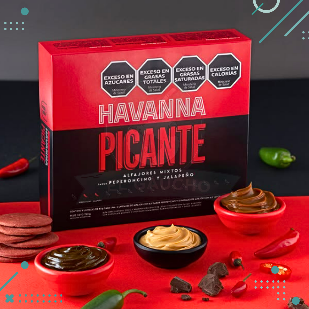 Diseno-sin-titulo-2025-02-04T080716.094.png Nuevo Alfajor Havanna Picante, Caja de 9un (6un Peperoncino, 3un Jalapeño)(720gr) - Imagen 1
