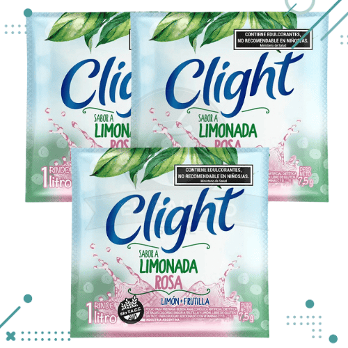 Jugo Clight Limonada Rosa (Limon + Frutilla) 8g (pack x3un.) 24gr