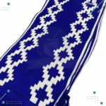 Bufanda De Hilo - Guarda Pampa Reversible, Color Azul Francia MODELO 2(aprox 1.5mts) - Imagen 2