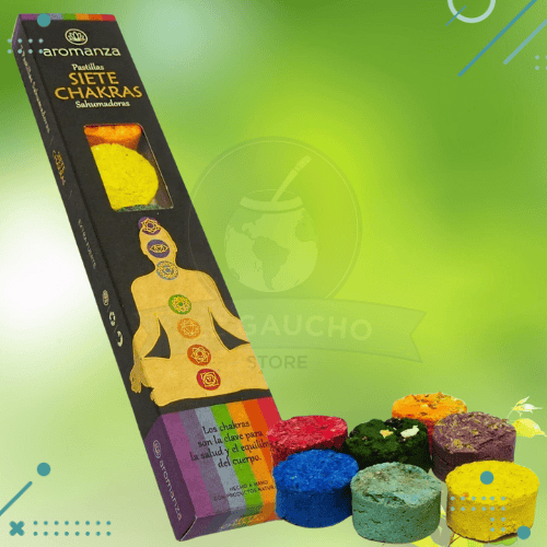 Pastillas Sahumadoras Aromanza, Siete Chakras x7 pastillas.