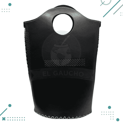 Canasta Matera Large, Cuero Premium, NEGRO (40x30cm Aprox.)