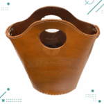 Canasta Matera Large, Cuero Premium, MARRON (40x30cm Aprox.) - Imagen 3