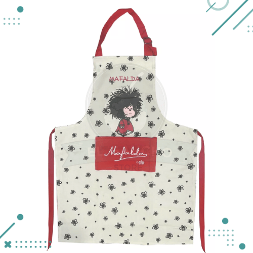Delantal Mafalda Gabardina, Color Beige (85x58cm)