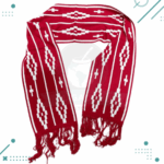 Bufanda De Hilo Reversible, Color rojo. (aprox 1.5mts)