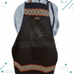 Delantal Asador Parrillero, Diseño Guarda Pampa, Color Negro