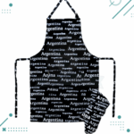 Delantal Asador Parrillero, Diseño Argentina Full, Color Negro
