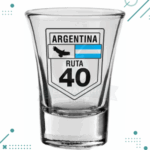 Vaso Tequilero Vidrio (Licor, Shot, Chupitos) - Ruta 40 (7x5cm)
