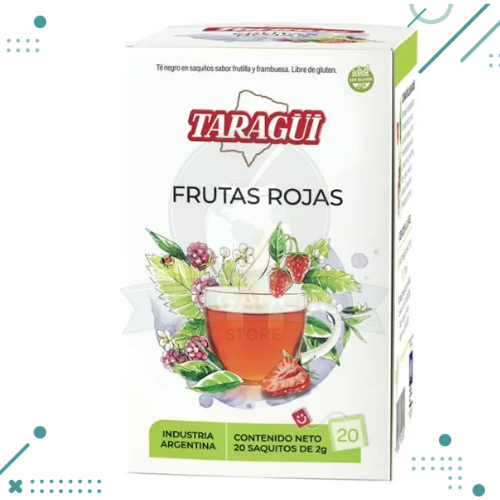 Té Taragüi Placeres Frutas Rojas (2gr) (20 Saquitos) (40gr)