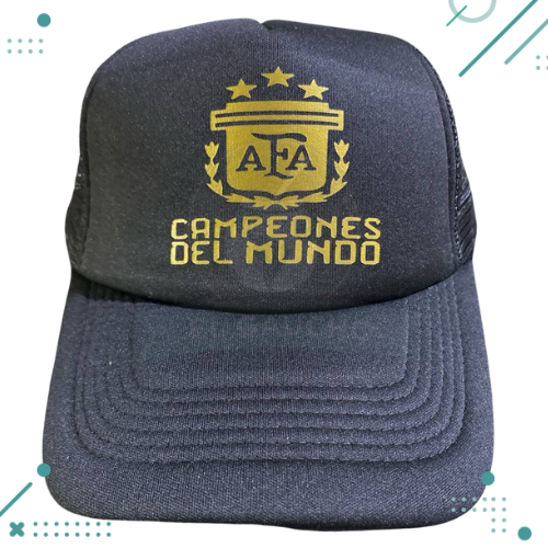 Diseno-sin-titulo-2025-03-20T132417.693.png Gorra Trucker Afa Argentina Campeónes Del Mundo 2022 (negro) - Imagen 1