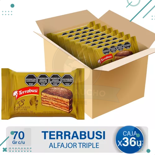 Alfajor Terrabusi Triple Dulce de Leche 70gr (Caja 36un) (2.520)
