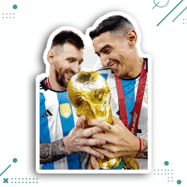Sticker Seleccion Argentina - Messi y Di Maria, Copa del Mundo