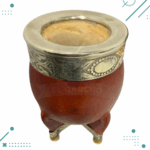 Mate Imperial de Cuero, Con Base Bolita de Alpaca, Color MARRON - Imagen 3