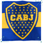 Bufanda 3 Hilos - Boca juniors "La mitad mas uno" 1.45x21cm - Imagen 3