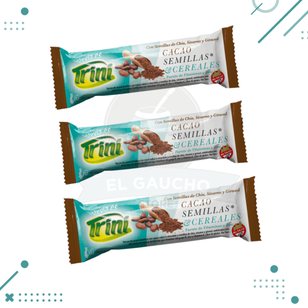 Barras de Cereal TRINI Cacao y Semillas 25gr. (3 unidades) (75gr.)