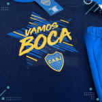 Pijama conjunto remera y short color azul marino (Talle L) - Imagen 3