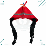 Sombrero niño - coya con trenzas ROJO