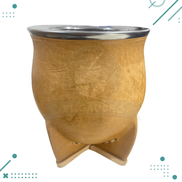 Mate Camionero de Cuero con Virola Color Suela (Interior de Acero)