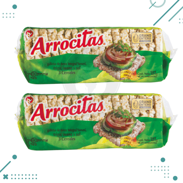 Arrocitas Galletas de Arroz 3 cereales x 101 grs (2un.)(202gr)