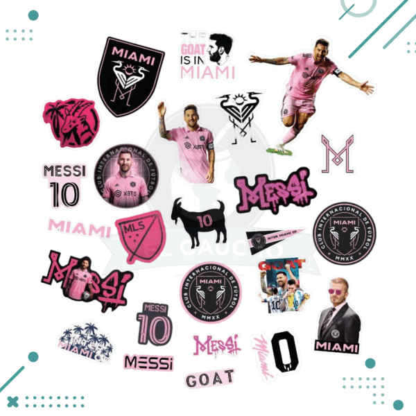 Stickers Messi Inter Miami Pack x25