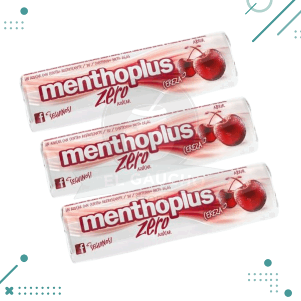 Pastilla Caramelo Menthoplus ZERO CEREZA 26gr X3un (78gr)