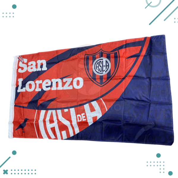 Bandera San Lorenzo Licencia Oficial 120cmx90cm MODELO 4