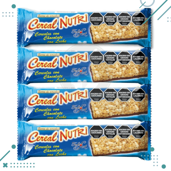 CerealFort NUTRI, Barra Cereal Felfort Cereales con Chocolate con Leche 21gr (x4un)(84gr)