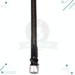 Cinturon Cuero Genuino 100% Artesanal, Cuero Color Negro, Guarda Negra, Modelo 10 - Imagen 3