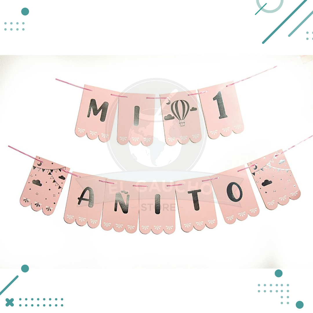 Diseno-sin-titulo-86-4.png Banderin "MI PRIMER AÑITO" ROSA (2mts.) - Imagen 1