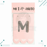 Banderin "MI PRIMER AÑITO" ROSA (2mts.) - Imagen 2