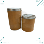 Set Matero Cuatro piezas de Eco Cuero (termo+azucarera+yerbera+mate) color Crudo Liso - Imagen 3