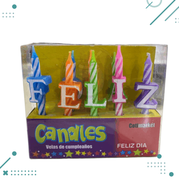 Velas Frase "FELIZ DIA"