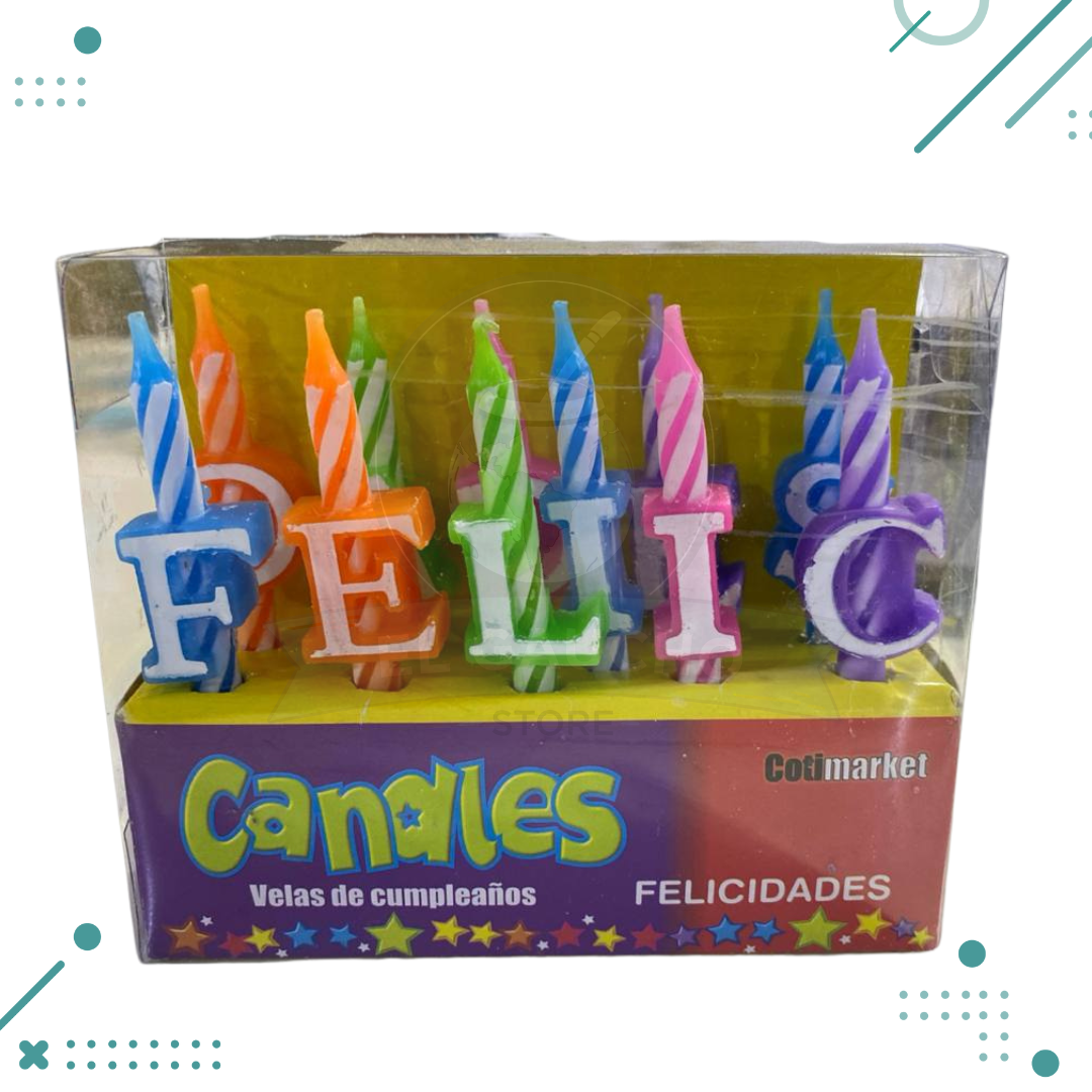 Diseno-sin-titulo-98-3.png Velas Frase "FELICIDADES" - Imagen 1