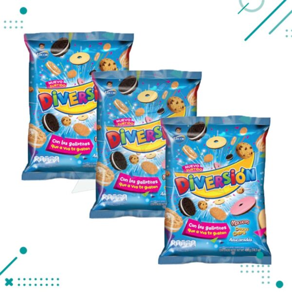 Galletitas Surtido Diversion (398gr.)(pack x 3un)(1170gr)
