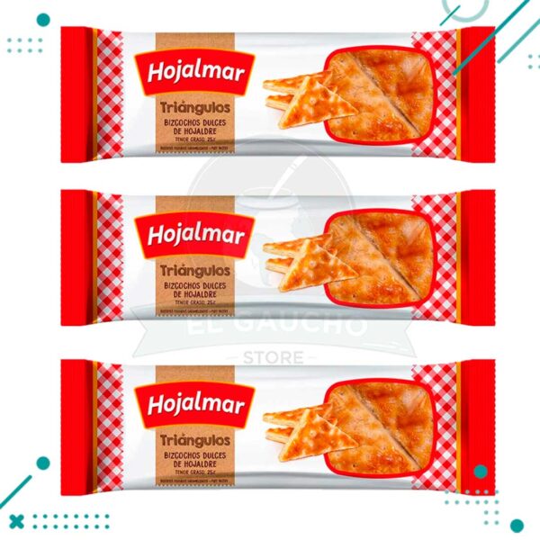Hojalmar Triangulitos Bizcochos Dulces de Hojaldre 150g (pack 3 un) (450gr)